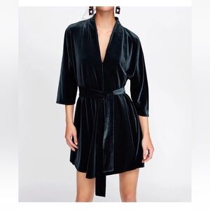 Zara Velvet Robe Dress